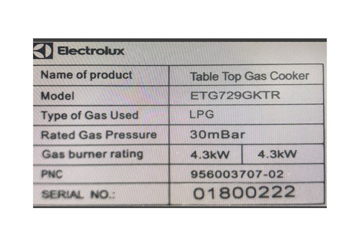Bếp ga đôi Electrolux ETG729GKTR Màu Đen