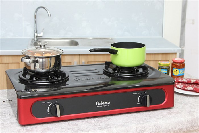 Bếp gas Paloma PA-V71ER Màu Đen - Đỏ