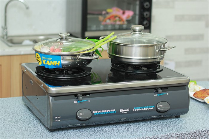 Bếp gas đôi Rinnai RV-4600 (GL) Màu Đen