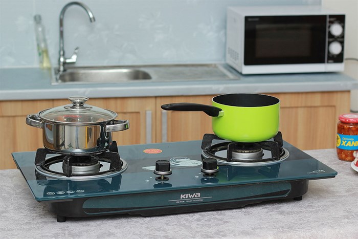 Bếp ga âm Kiwa KW-777JP Màu Xanh lá