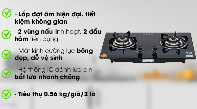 Bếp ga âm Kiwa KW-777GH
