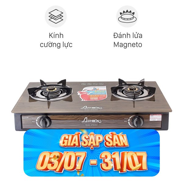 Bếp ga đôi Apex APB3551