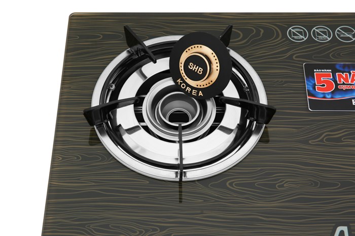 Bếp ga đôi Apex APB3551 Màu Nâu