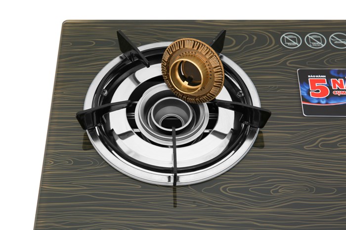 Bếp ga đôi Apex APB3551 Màu Nâu