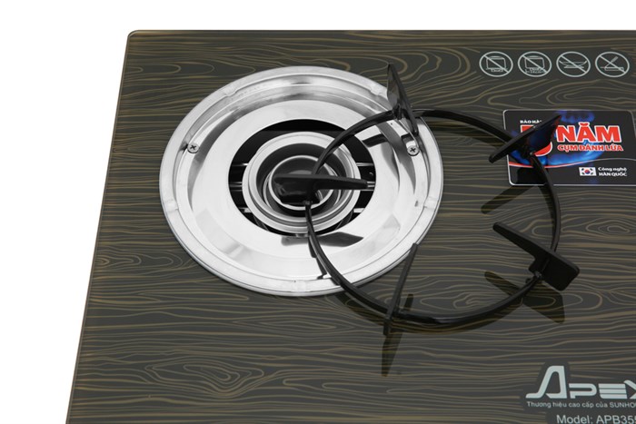 Bếp ga đôi Apex APB3551 Màu Nâu