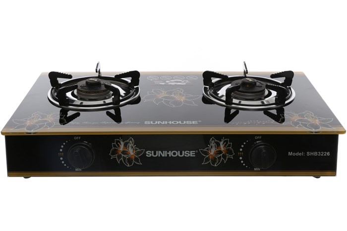 Bếp gas Sunhouse SHB3226 Màu Đen - Vàng đồng
