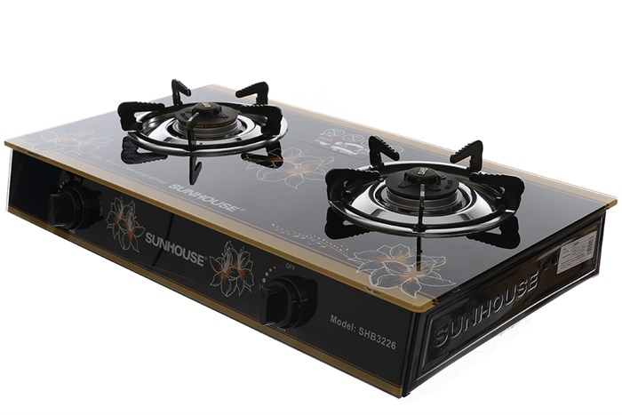 Bếp gas Sunhouse SHB3226 Màu Đen - Vàng đồng