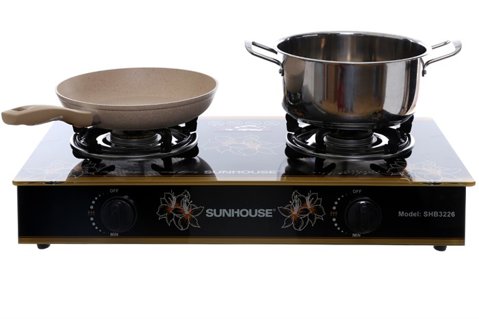 Bếp gas Sunhouse SHB3226 Màu Đen - Vàng đồng