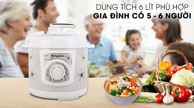 Nồi áp suất điện Kangaroo KG286 6 lít
