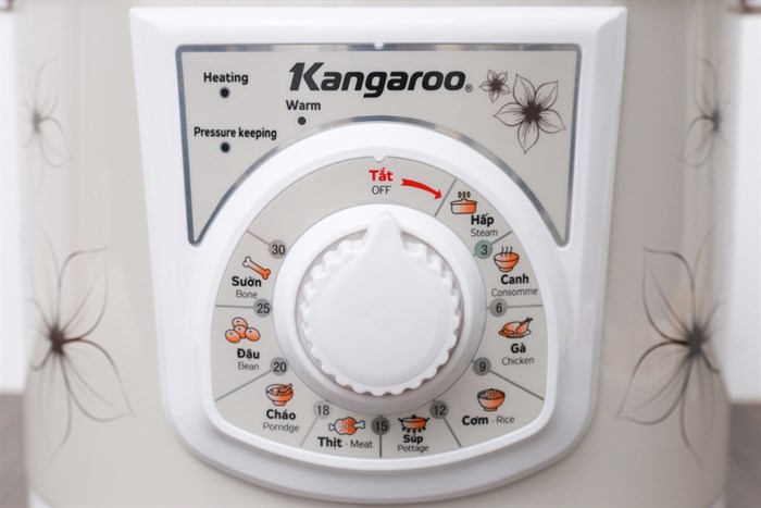 Nồi áp suất điện Kangaroo KG286 6 lít Màu Trắng - Kem