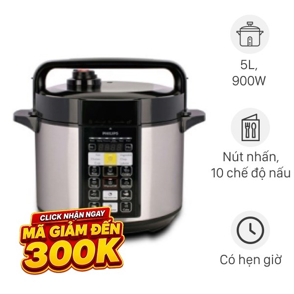 Nồi áp suất điện Philips 5 lít HD2136/66