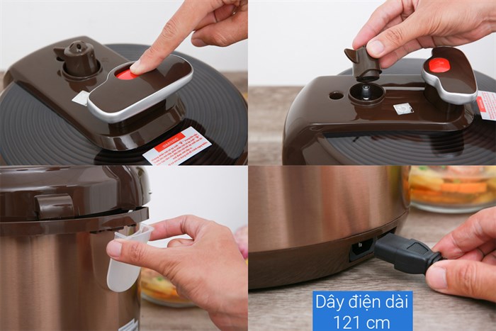 Nồi áp suất điện BlueStone PCB-5629 5 lít Màu Nâu