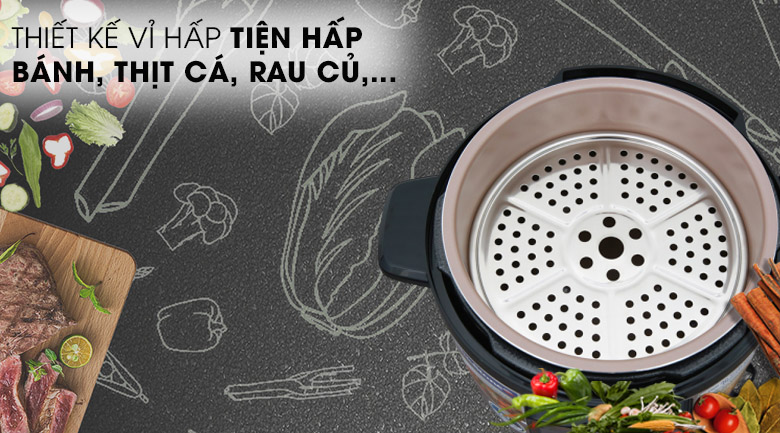 Nồi áp suất điện Bluestone PCB-5755 6 lít