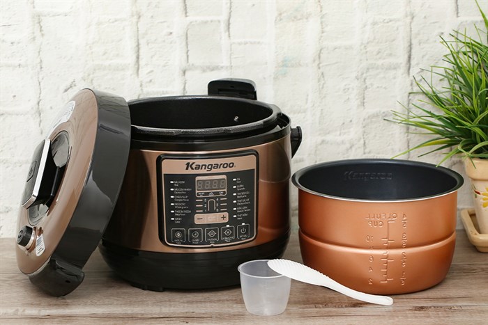 Nồi áp suất điện Kangaroo KG5P1 5 lít Màu Vàng đồng