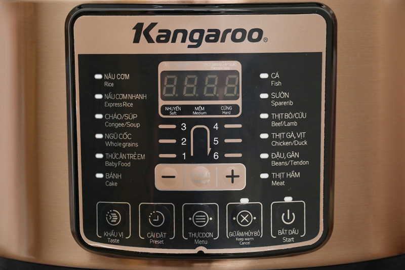 Bảng điều khiển hiện đại - Nồi áp suất điện Kangaroo KG5P1