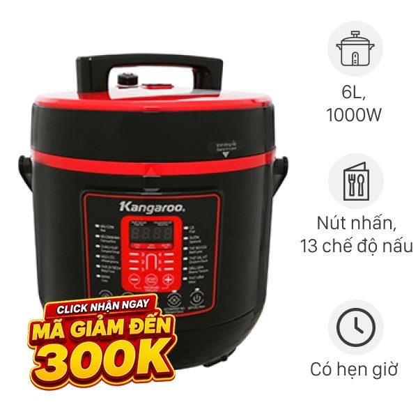 Nồi áp suất điện Kangaroo 6 lít KG6P2