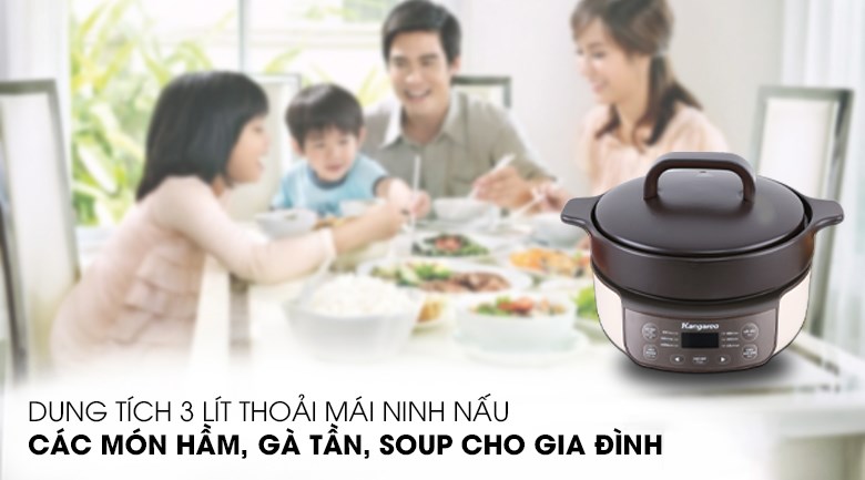 Nồi hầm dưỡng sinh Kangaroo KG3SC1 3 lít