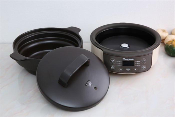 Nồi hầm dưỡng sinh Kangaroo KG3SC1 3 lít Màu Trắng - Xám
