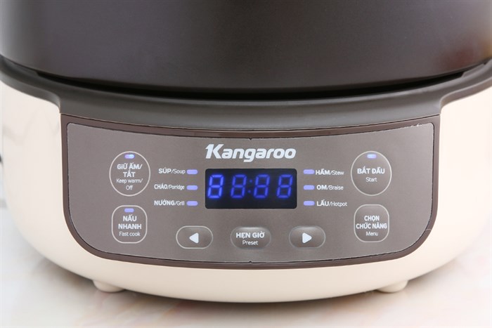 Nồi hầm dưỡng sinh Kangaroo KG3SC1 3 lít Màu Trắng - Xám