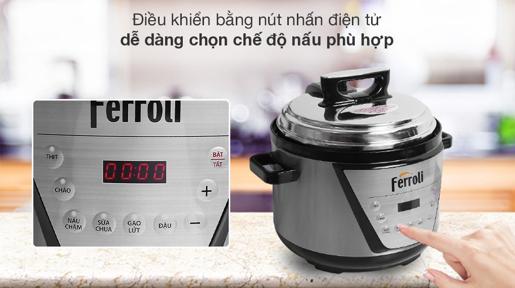 Nồi áp suất điện Ferroli FPC900-D 5 lít