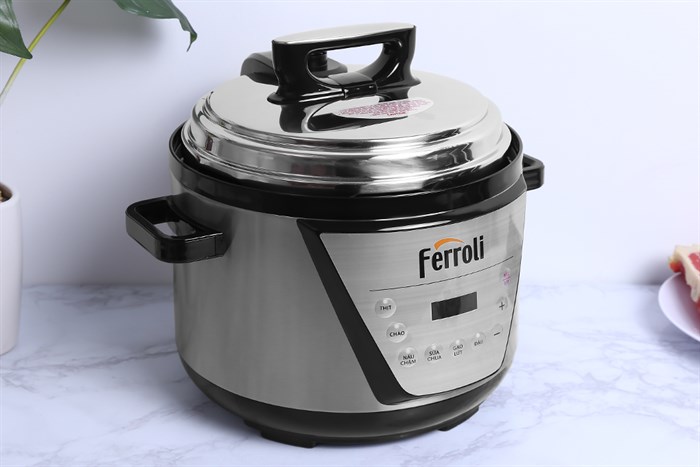 Nồi áp suất điện Ferroli FPC900-D 5 lít Màu Bạc Inox