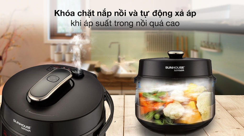 Nồi áp suất điện Sunhouse Mama SHD1586B 5 lít
