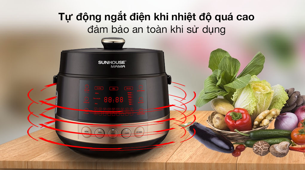 Nồi áp suất điện Sunhouse Mama SHD1586B 5 lít