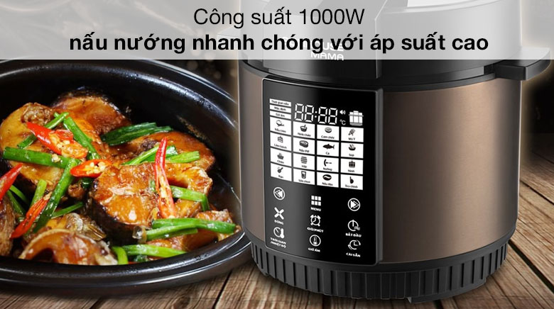 Hoạt động mạnh mẽ - Nồi áp suất điện Sunhouse Mama SHD1588B 5 lít