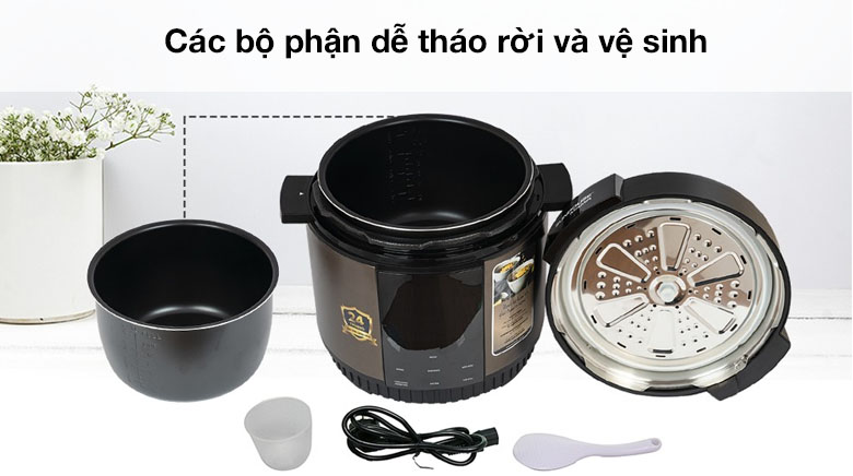 Vệ sinh tiện lợi - Nồi áp suất điện Sunhouse Mama SHD1588B 5 lít