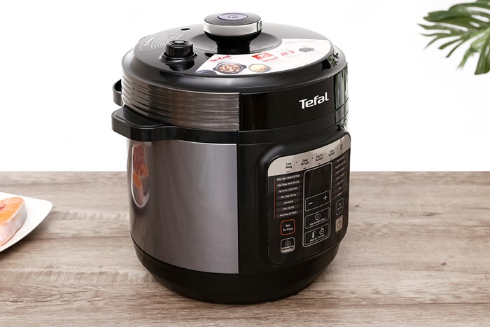 Nồi áp suất điện Tefal CY601868 6 lít Màu Đen