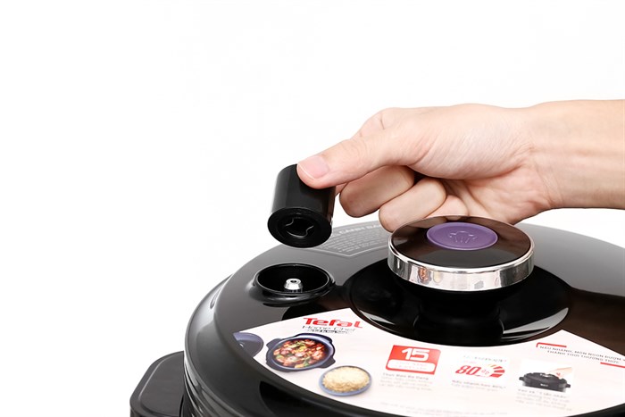 Nồi áp suất điện Tefal CY601868 6 lít Màu Đen
