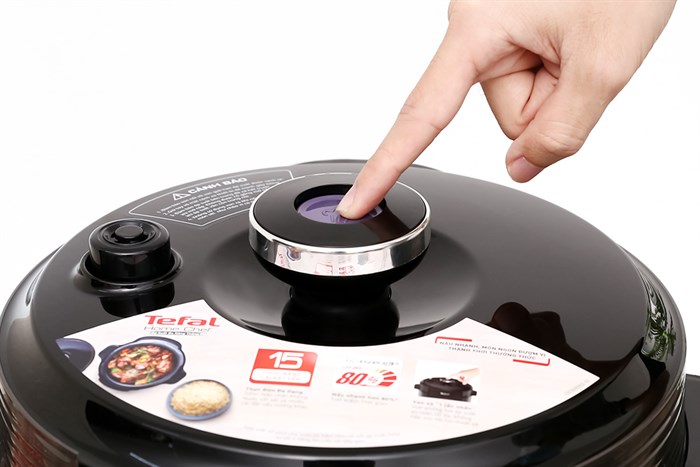 Nồi áp suất điện Tefal CY601868 6 lít Màu Đen