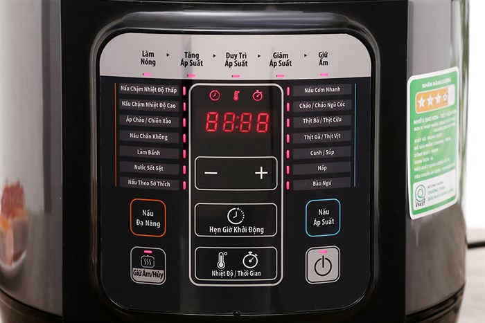 Nồi áp suất điện Tefal CY601868 6 lít Màu Đen