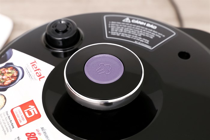 Nồi áp suất điện Tefal CY601868 6 lít Màu Đen