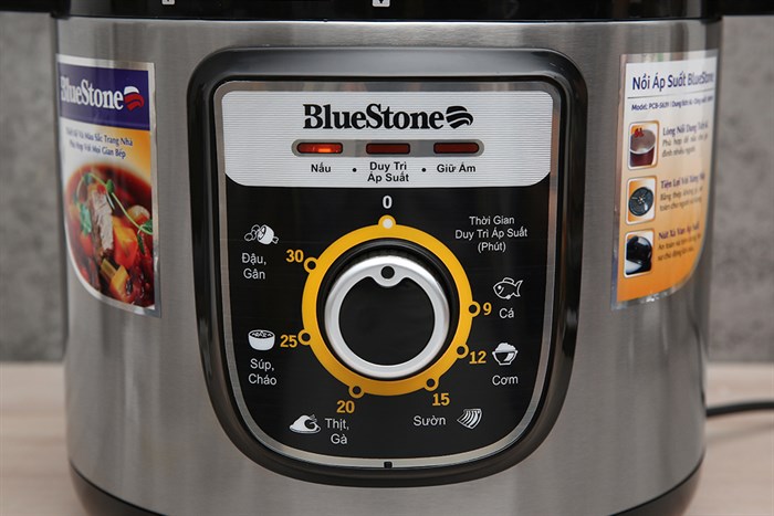 Nồi áp suất điện BlueStone PCB-5639 6 lít Màu Bạc