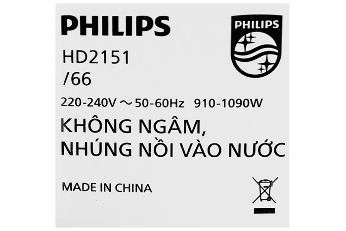 Nồi áp suất điện Philips HD2151/66 5 lít Màu Đen