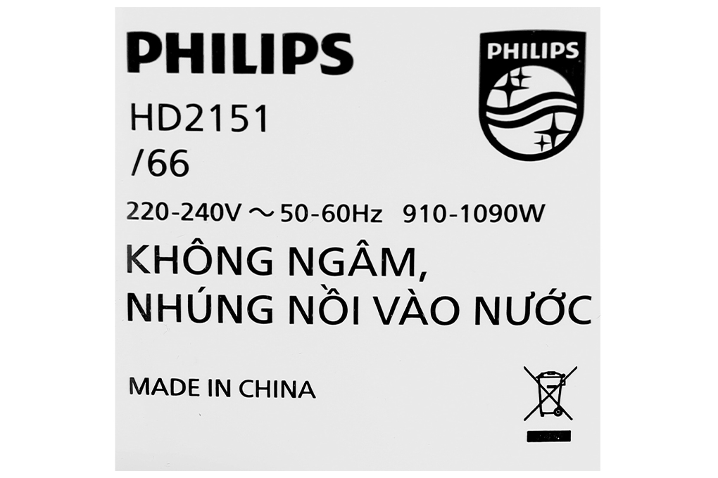 Nồi áp suất điện Philips HD2151/66 5 lít Màu Đen
