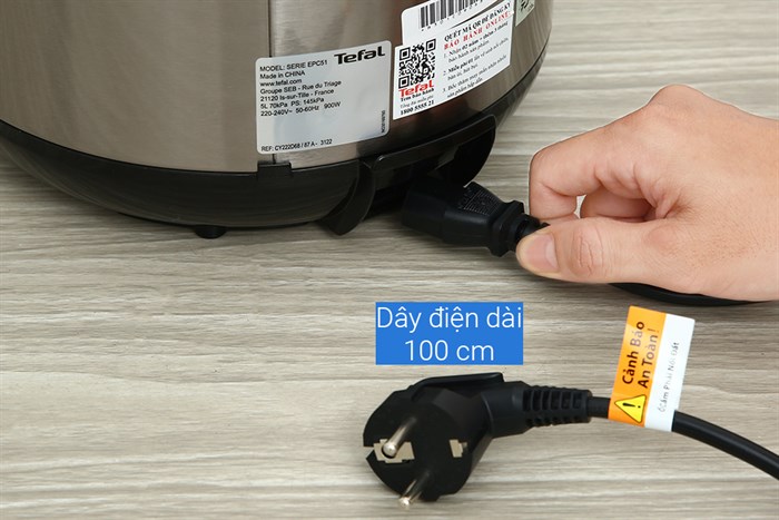 Nồi áp suất điện Tefal Speedy Cook CY222D68 5 lít Màu Đen - Xám