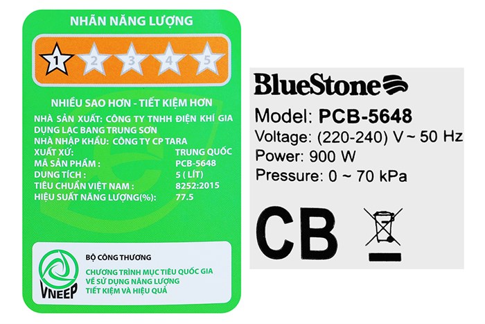 Nồi áp suất điện BlueStone PCB-5648 5 lít Màu Vàng đồng