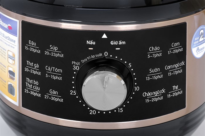 Nồi áp suất điện BlueStone PCB-5648 5 lít Màu Vàng đồng