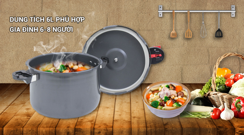 Nồi áp suất cơ Sunhouse LC600 6 lít