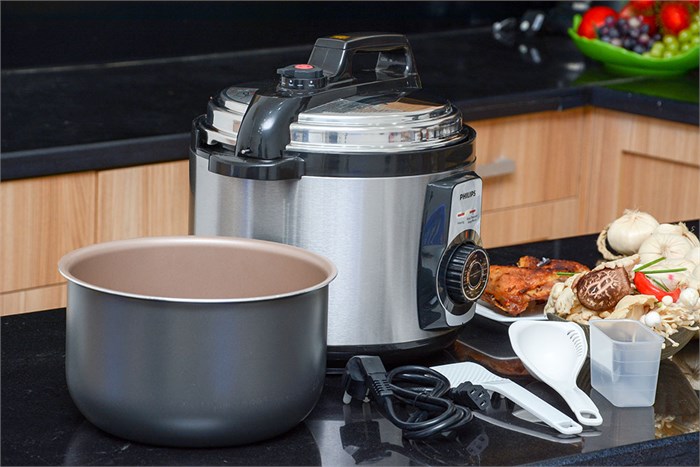 Nồi áp suất điện tử Philips HD2103 5.0 lít Màu Bạc