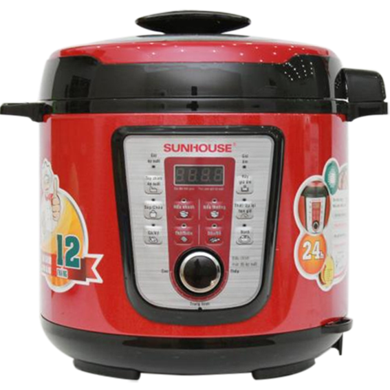 Nồi áp suất điện Sunhouse SHD 1767 6 lít Màu Đỏ
