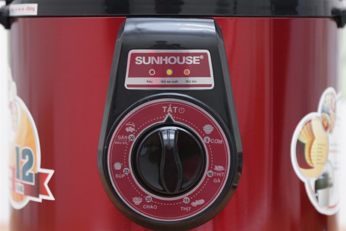Nồi áp suất điện Sunhouse SHD-1562 6.0 lít Màu Đỏ