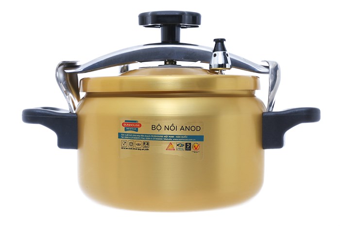 Nồi áp suất cơ Sunhouse SHA8504 5 lít Màu Vàng
