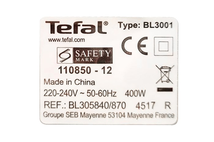 Máy xay sinh tố Tefal BL3058 Màu Đen