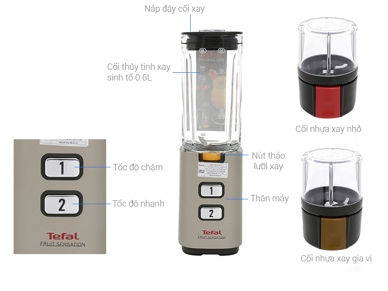 Máy xay sinh tố đa năng Tefal BL142A42