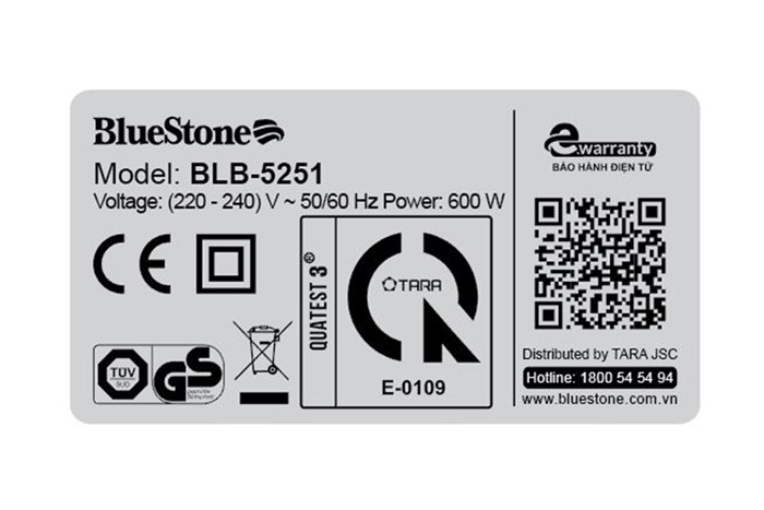 Máy xay cầm tay đa năng BlueStone BLB 5251 Màu Đen