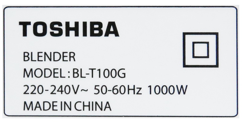 Hoạt động với công suất 1000 W - Máy xay sinh tố Toshiba BL T100G