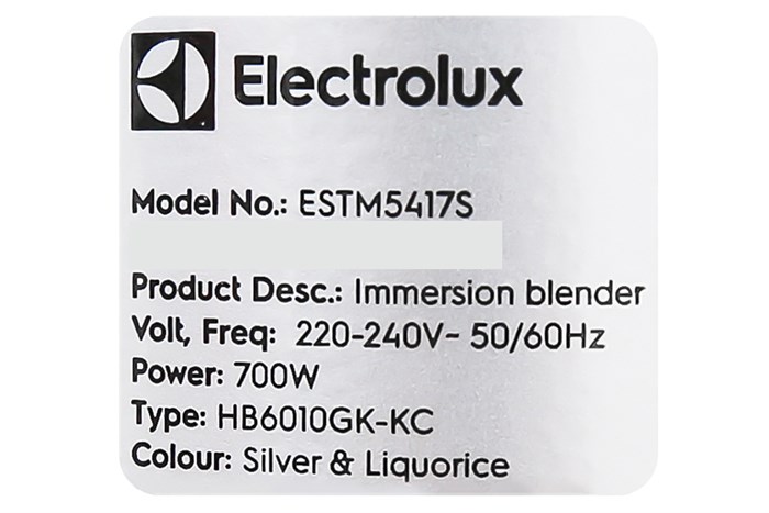 Máy xay sinh tố cầm tay Electrolux ESTM5417S Màu Đen